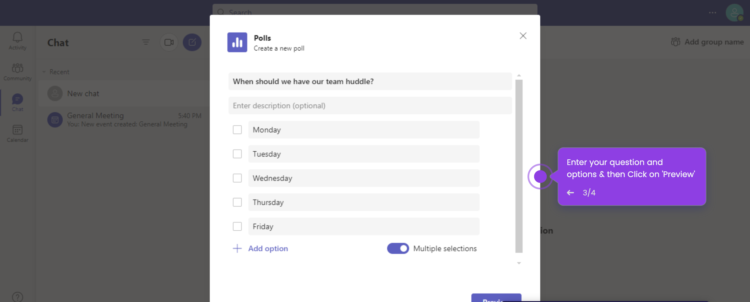 How to create a poll in teams 1 min guide